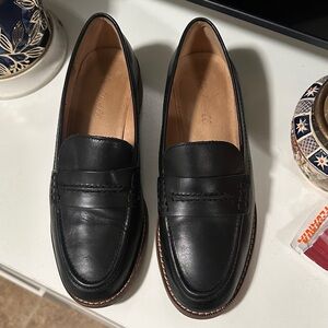 Madewell Black Leather Loafers